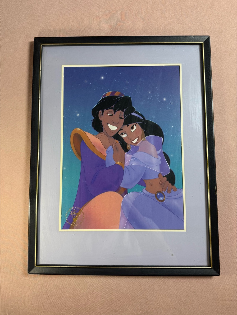 Disney Store Exclusive Aladdin Jasmine Commemorative Lithograph 1993 Art Print